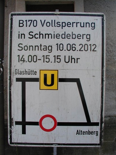 B170 in Schmiedeberg gesperrt (10.06.2012)