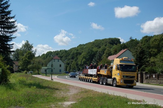 Erinnerungsfahrt Wiederaufbau Weisseritztalbahn (Foto: IG Weißeritztalbahn)