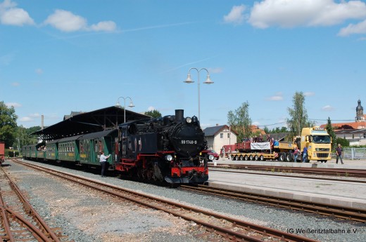 Erinnerungsfahrt Wiederaufbau Weisseritztalbahn (Foto: IG Weißeritztalbahn)