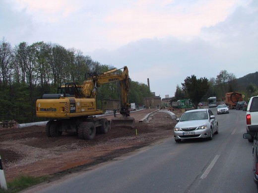 Brückenbau und Verlegung der B170 in Ulberndorf