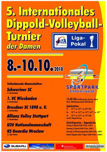 Plakat 5. Internationales Dippold-Volleyturnier der Damen