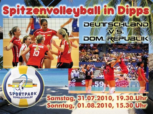 Plakat Volleyball-Länderspiel der Damen Deutschland - Dominikanische Republik
