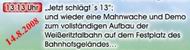Jetzt schlägts 13