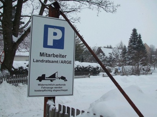 Warnschilder schreien mich an