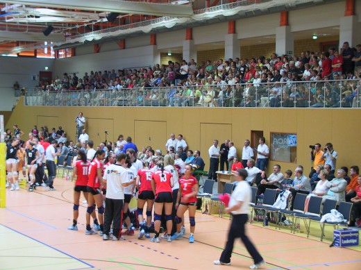 Beim Volleyball-Länderspiel Deutschland-Tschechien am 28.6.2009