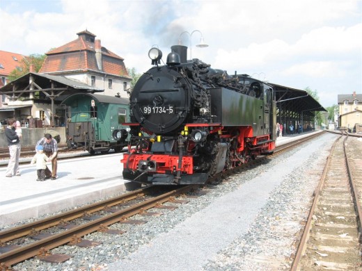 Auf dem Dippser Bahnhof (Foto: Armin Donath)